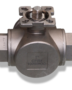 T-ball valve 1" SST without part-turn valve actuator pneumat
